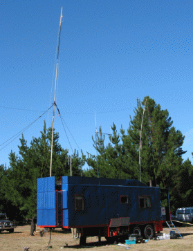 The Truck and antennas on Field Day